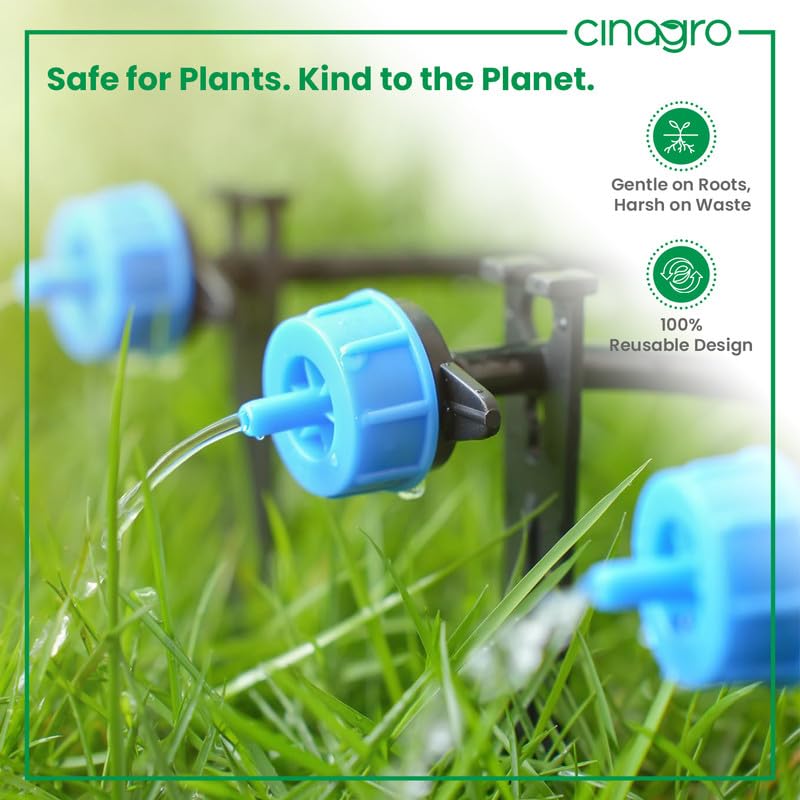 Cinagro 4mm Drip Emitters, Emits, Uniform Water Flow, UV-Stabilized & Non-Toxic Plastic, Easy to Install, Clog-Resistant, Durable Drippers for Garden, Terrace & Greenhouse Irrigation, Pack of 25 - Image 5