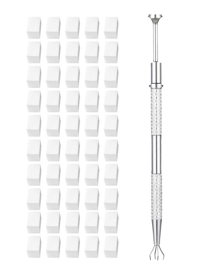 AOBOO 50 قطعة إسفنجات أظافر ناعمة مع قلم للإمساك - Image 1