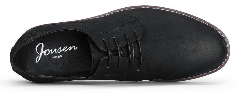 Jousen Dress Shoes for Men Plain Toe Suede Oxfords Lightweight Business Casual Classic Formal Derby Shoes(AMY619 Black 10.5) - Image 5