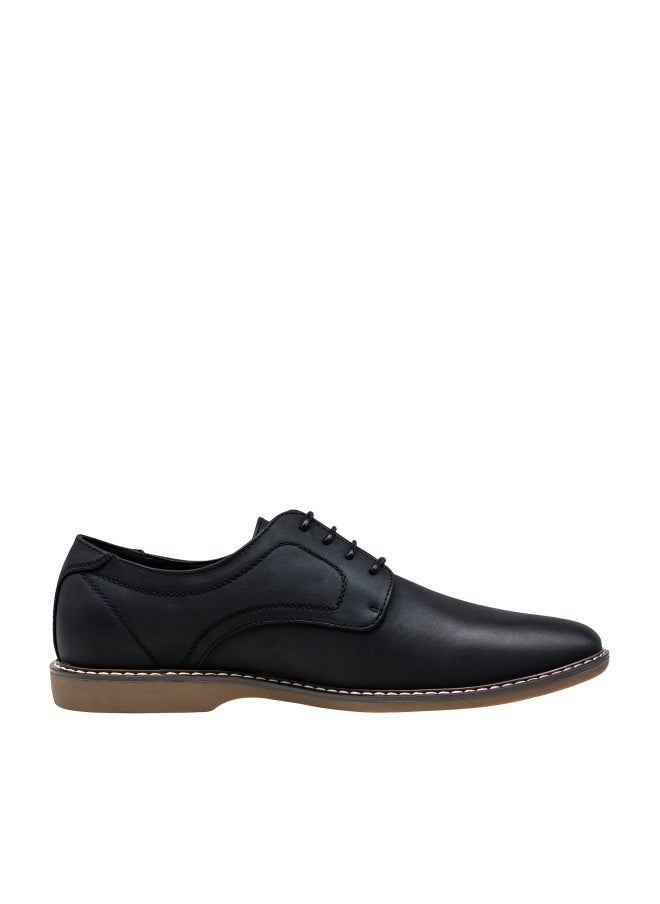 Jousen Dress Shoes for Men Plain Toe Suede Oxfords Lightweight Business Casual Classic Formal Derby Shoes(AMY619 Black 10.5) - Image 1