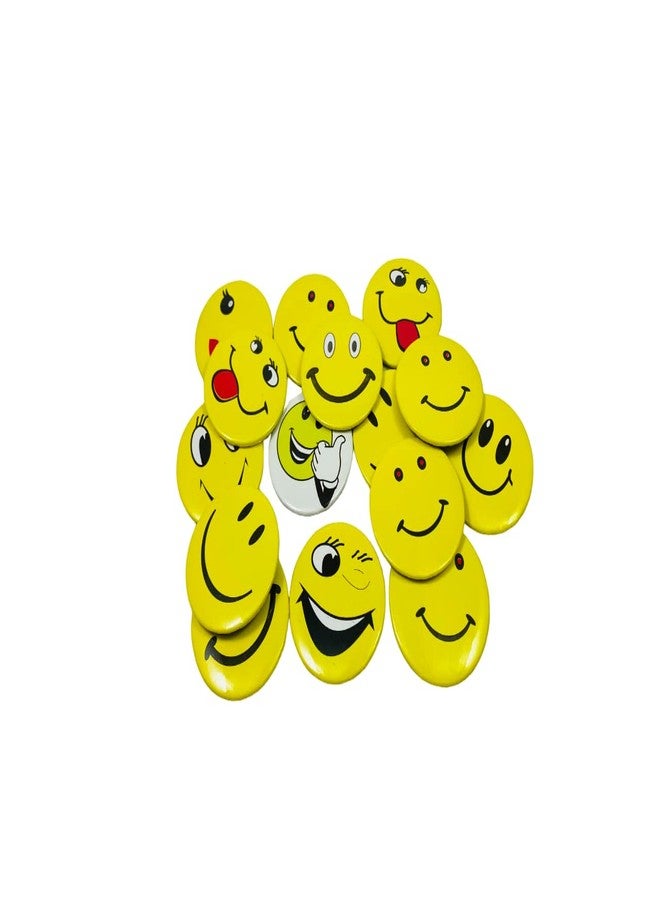 Evisha مجموعة دبابيس إيفيشا سمايلي/إيموجي مكونة من 12 دبوسًا بأشكال وجوه/حالات مزاجية مختلفة حسب التوافر - Image 2