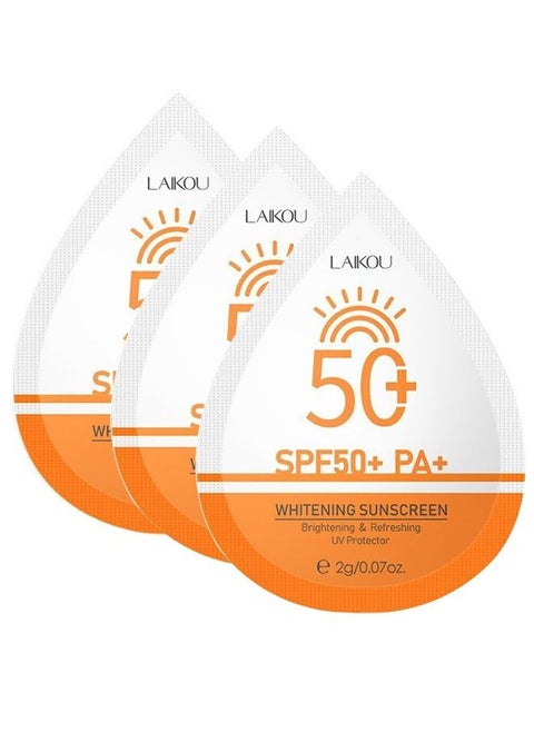 3- Piece Moisturizing and Sunscreen Lotion Whitening Sunscreen Brightening Refreshing UV Protector  SPF 50+