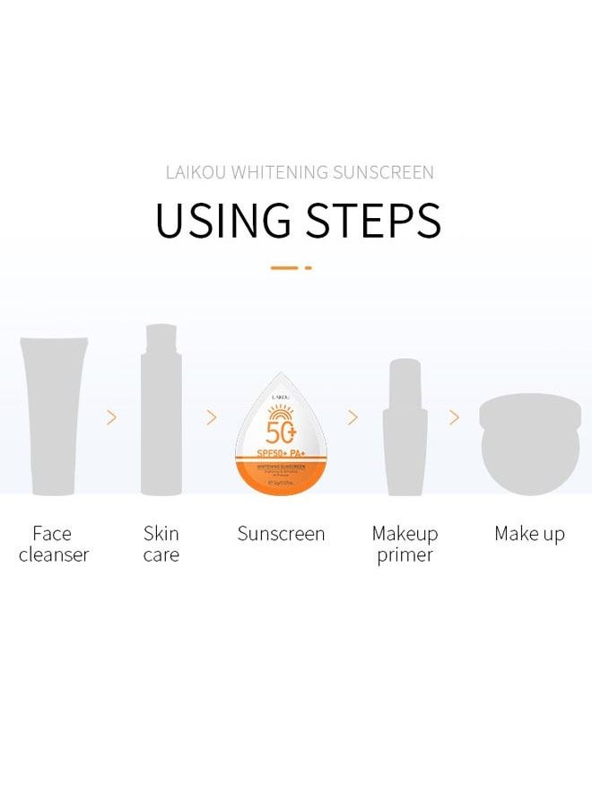 Laikou - 3- Piece Moisturizing and Sunscreen Lotion Whitening Sunscreen Brightening Refreshing UV Protector  SPF 50+ - Image 1