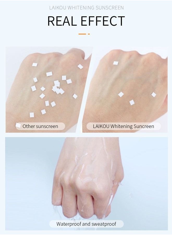 Laikou - 3- Piece Moisturizing and Sunscreen Lotion Whitening Sunscreen Brightening Refreshing UV Protector  SPF 50+ - Image 1
