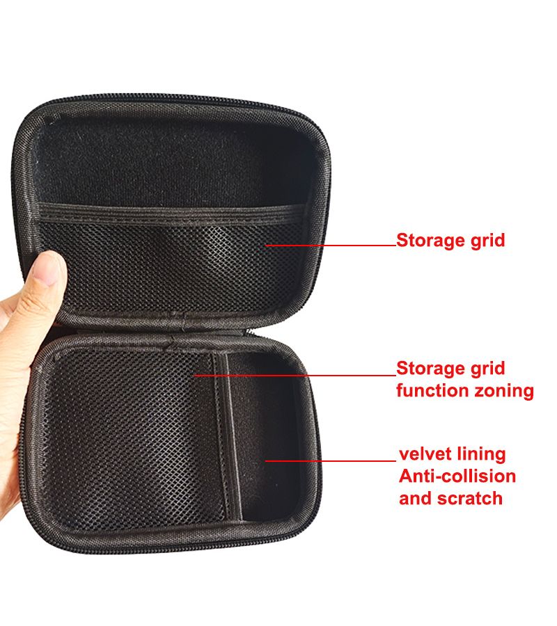 Eva Hard Shell Blood Glucose Meter Travel Storage Box Portable Small Organizer Bag Gray - Image 3