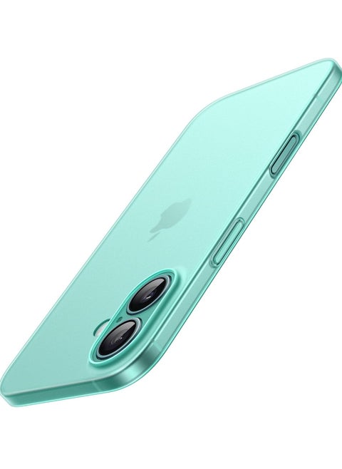 Ultra Slim (0.35mm) Case for iPhone 16 – Lightweight Teal Matte Finish with Full Camera Lens Protection