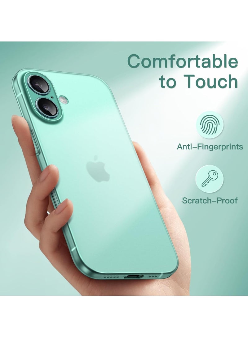 Generic - Ultra Slim (0.35mm) Case for iPhone 16 – Lightweight Teal Matte Finish with Full Camera Lens Protection - Image 1