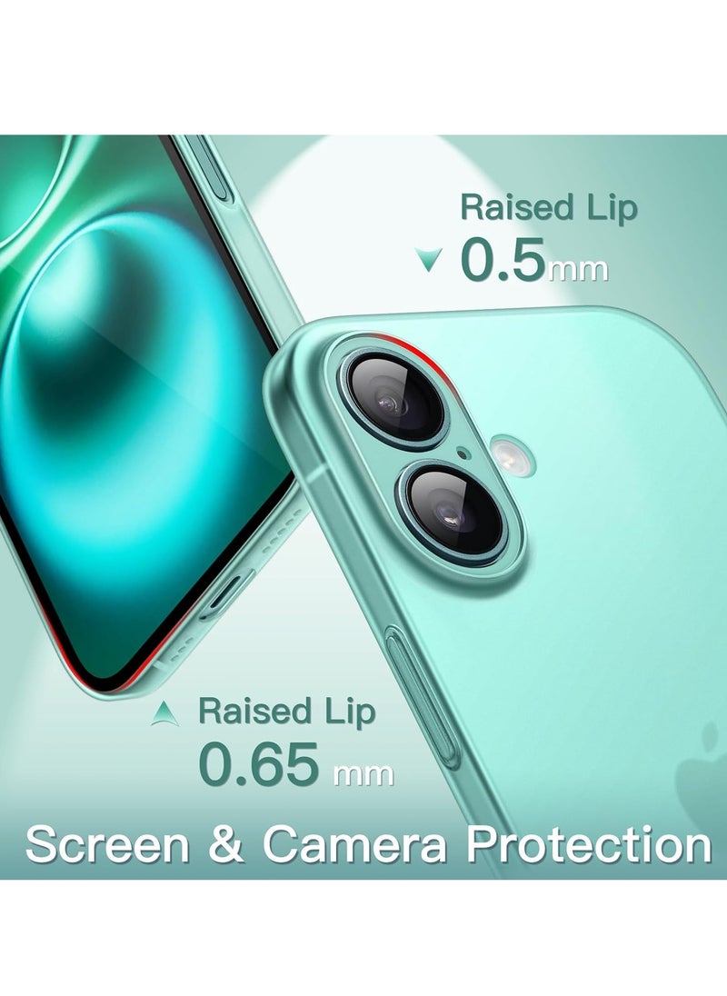 Generic - Ultra Slim (0.35mm) Case for iPhone 16 – Lightweight Teal Matte Finish with Full Camera Lens Protection - Image 1