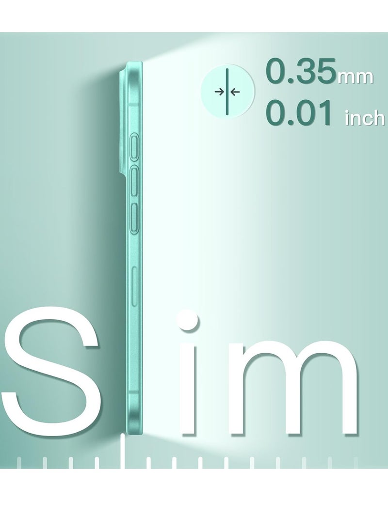 Generic - Ultra Slim (0.35mm) Case for iPhone 16 – Lightweight Teal Matte Finish with Full Camera Lens Protection - Image 1