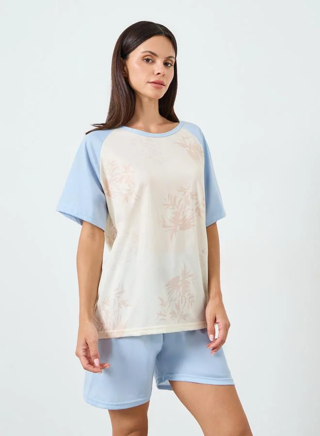 ستايلي Printed Tee&Shorts Pajama Short Sets
