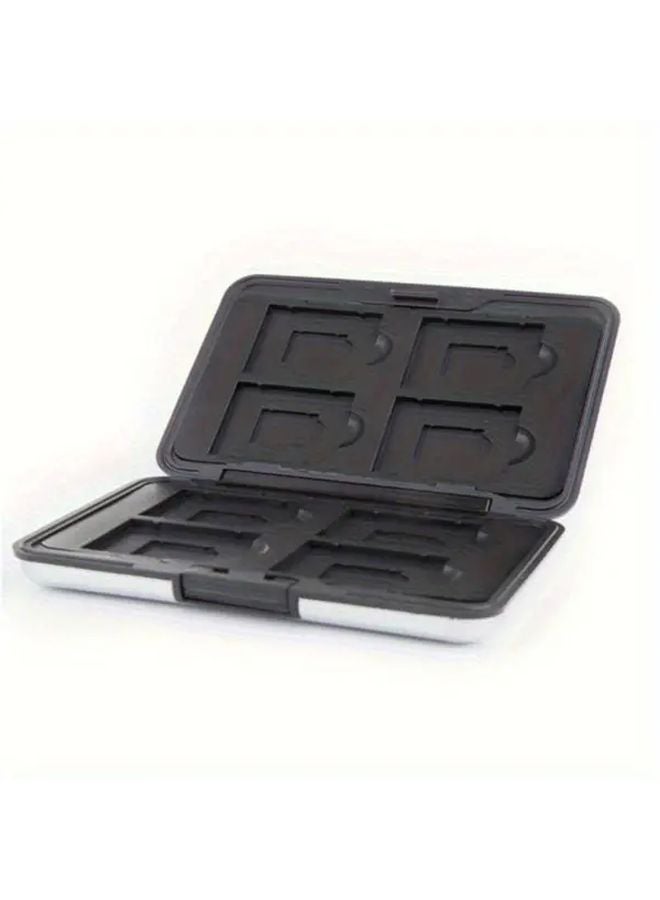 حافظة بطاقات SD من الألومنيوم الأزرق - منظّم ذو 16 فتحة لبطاقات SD وبطاقات Micro SD - Image 4