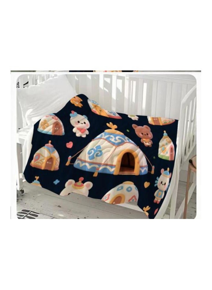 عام بطانية رقيقة من الفانيلا (دافئة ومريحة، ومناسبة للنوم واستخدام الألعاب وإزالة الغبار ومقاومة للرمل) 150 سم * 200 سم - 765 - Image 3