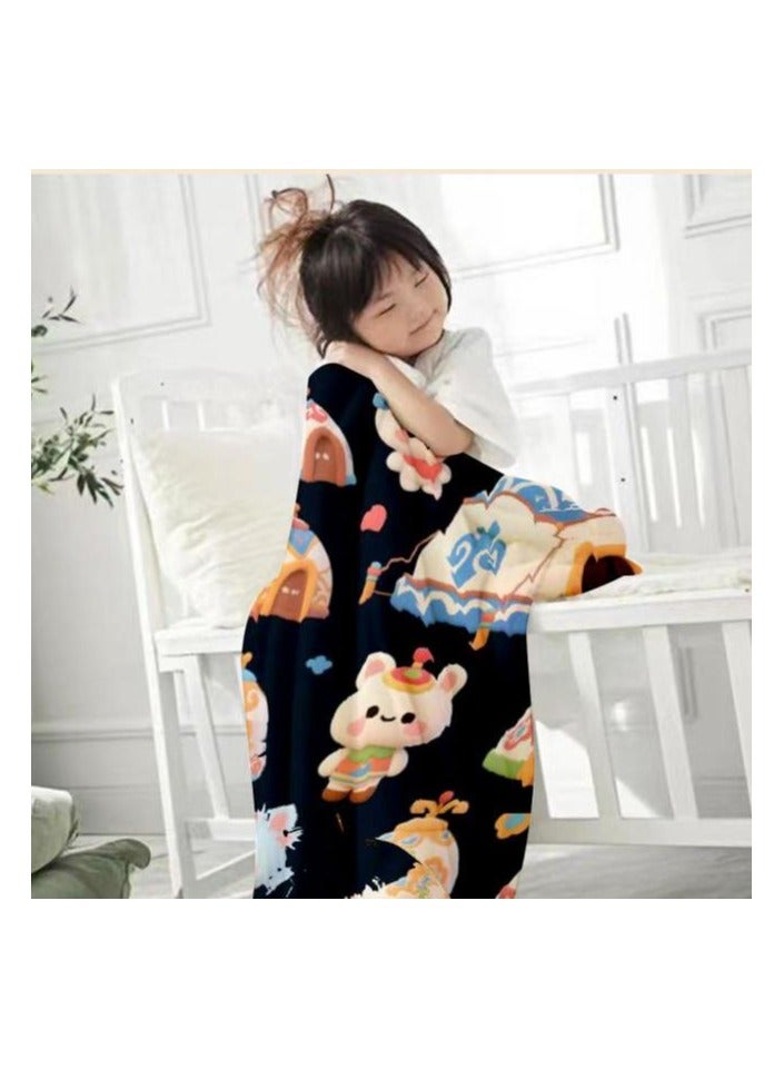 عام بطانية رقيقة من الفانيلا (دافئة ومريحة، ومناسبة للنوم واستخدام الألعاب وإزالة الغبار ومقاومة للرمل) 150 سم * 200 سم - 765 - Image 4