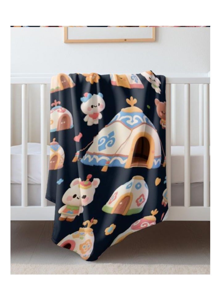 عام بطانية رقيقة من الفانيلا (دافئة ومريحة، ومناسبة للنوم واستخدام الألعاب وإزالة الغبار ومقاومة للرمل) 150 سم * 200 سم - 765 - Image 5