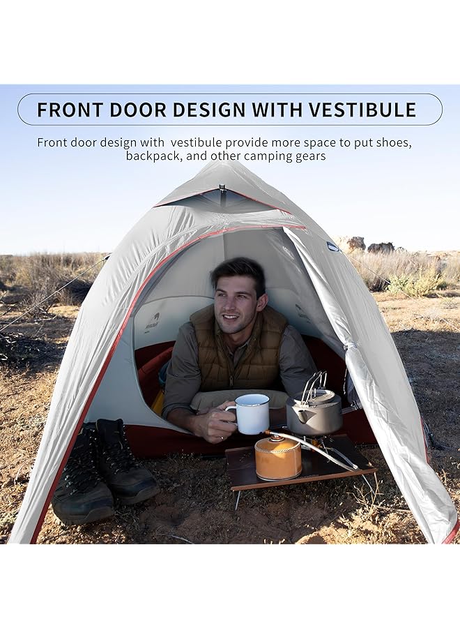 Naturehike Cloud Up 2 Upgrade Camping Tent 2 Person 3 4 Season Lightweight Backpacking Tent - Image 4