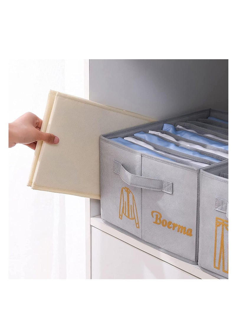 DUNISO 2 حزمة منظم الملابس، صندوق تخزين السراويل في الخزانة، صندوق تخزين الملابس من 7 شبكات لجيوب الجينز، الليغينغ، الفستان - Image 4
