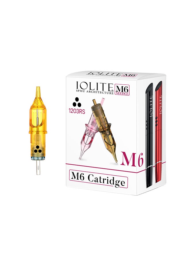 IOLITE 10- Pieces Tattoo Cartridge Needles, Pen SPMU Machine M6 Disposable Universal - 1203RS - Image 1