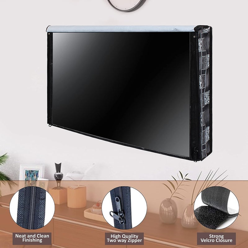 Wings Star Led Tv Cover for 43 Inches Led Tv | Dustproof & Waterproof Led Tv Cover with PVC Layer for 43 Inches Led Tv | Television Protector Cover | LCD/LED TV Monitor Cover with Zip Lock, KUM42 - Image 4