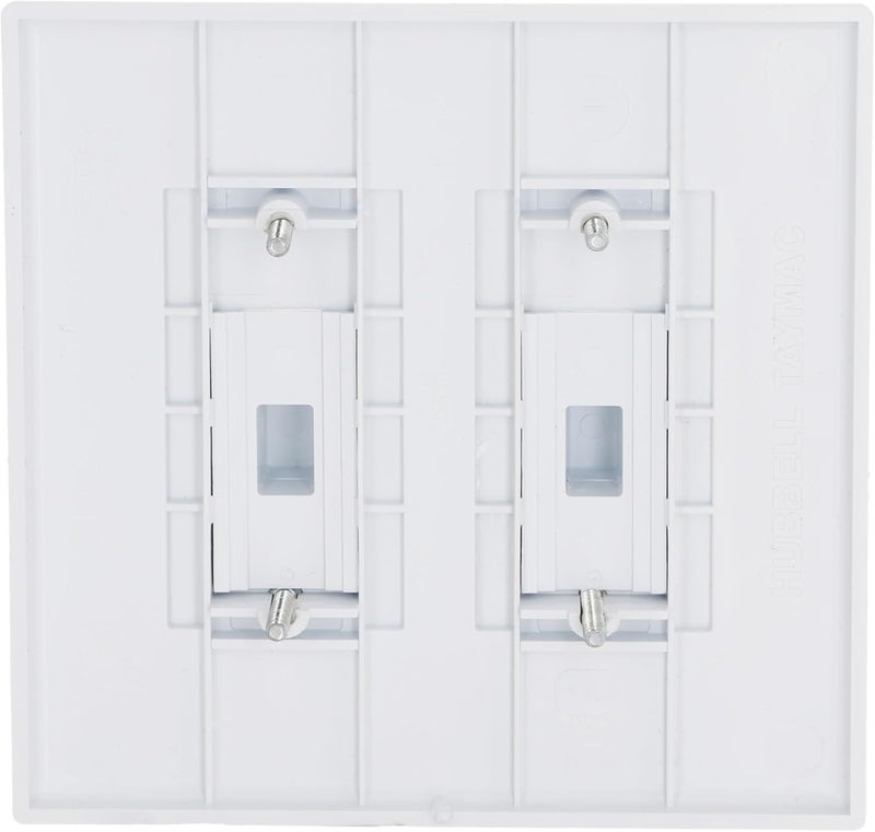 TayMac 2672W 2-Gang MASQUE Decorator Cover, Toggle, White - Image 3