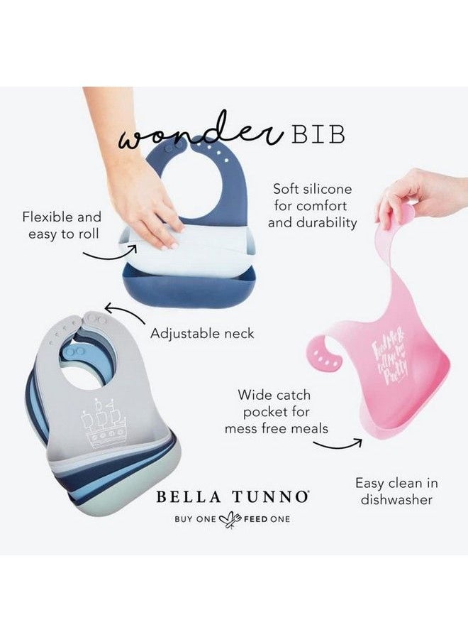 Bella Tunno - Wonder Bib 2Pk Adjustable Silicone Baby Bibs For Girls & Boys Durable And Waterproof Bpa Free Silicone The Man & Hunk - Image 1