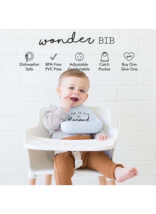 Bella Tunno - Wonder Bib 2Pk Adjustable Silicone Baby Bibs For Girls & Boys Durable And Waterproof Bpa Free Silicone The Man & Hunk - Image 1