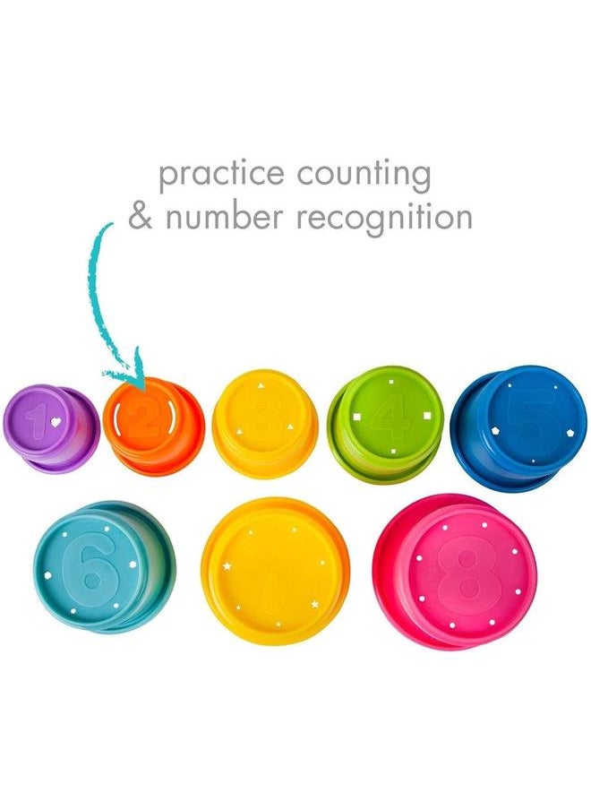 8-Pack Stacking Cups, Baby Learning and Bath Toys  - Image 5
