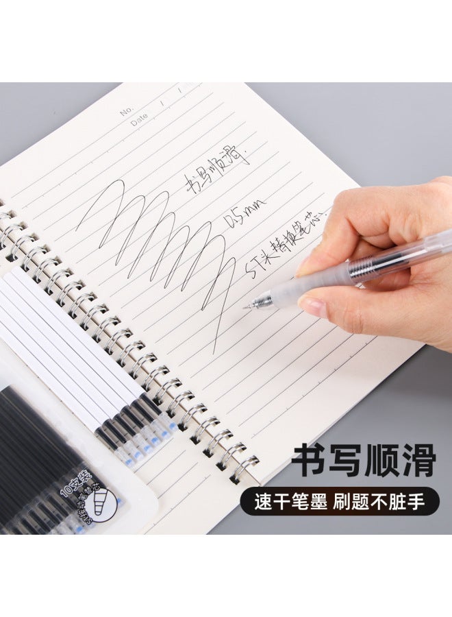 HELPS St Head Press Refill Black 0.5mm Brush Pen Special Refill Small White Pen Large Capacity Quick-drying Neutral Refill - Image 3