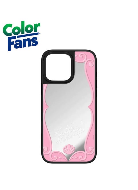 Princess Mirror Case - iPhone 15 Pro-Reflective Mirror with Pink Frame