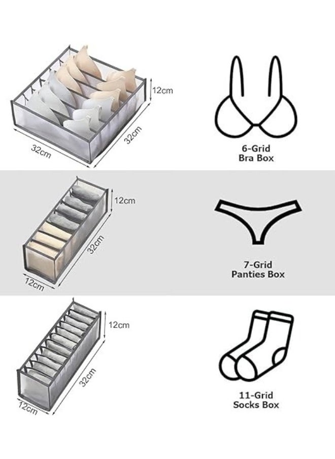 Underwear Drawer Storage Box Set 6 Pieces Foldable Underwear Storage Box for Socks, Pantyhose Bras - pzsku/ZAB30C5D42123F48222D3Z/45/_/1713604181/f57b18b9-0105-4ebb-a64d-73e33500ca5b