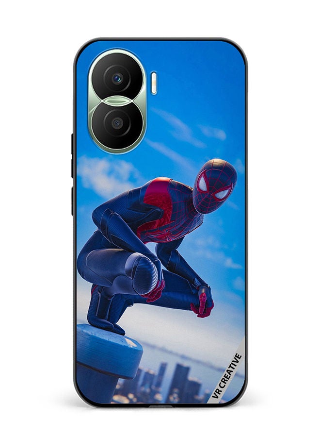 Protective Case Cover For Honor Play7T Pro Spiderman Design Multicolour