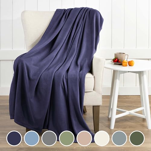 Martex Twin Size Fleece Bed Blanket | Comfy Supersoft Fleece Blanket – All-Season Light Weight Throw Blanket | Luxuriously Soft | Throw Blanket for Couch and Sofa | Machine Wash | Navy - Image 2