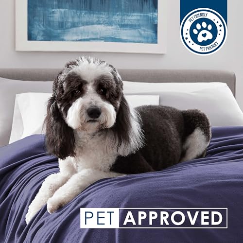 Martex Twin Size Fleece Bed Blanket | Comfy Supersoft Fleece Blanket – All-Season Light Weight Throw Blanket | Luxuriously Soft | Throw Blanket for Couch and Sofa | Machine Wash | Navy - Image 4