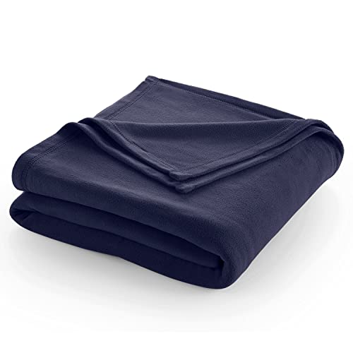 Martex Twin Size Fleece Bed Blanket | Comfy Supersoft Fleece Blanket – All-Season Light Weight Throw Blanket | Luxuriously Soft | Throw Blanket for Couch and Sofa | Machine Wash | Navy - Image 1