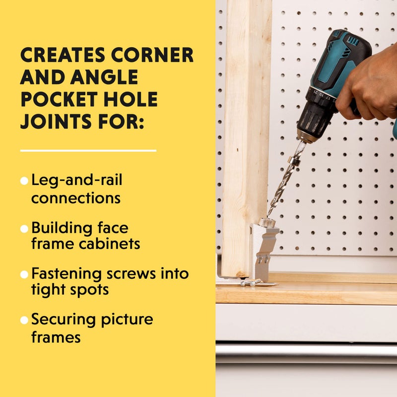 General Tools Woodworking Pocket Hole Jig Kit - All-In-One Aluminum Pocket System with Carrying Case - Image 2