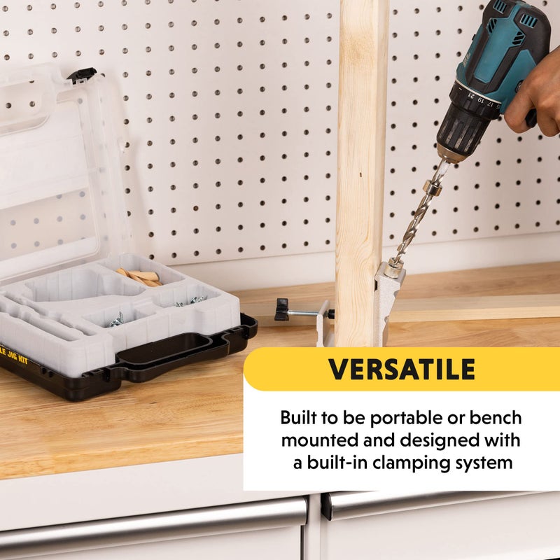 General Tools Woodworking Pocket Hole Jig Kit - All-In-One Aluminum Pocket System with Carrying Case - Image 4