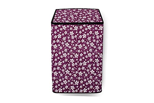 Wings Star Polyester Top Load Washing Machine Cover Suitable For LG 6 Kg, 6.2 Kg, 6.5 Kg, 7 Kg (58 X 58 X 88 Cm) | Waterproof & Dust-Proof Top Loading Fully Automatic , Floral Pink - Image 3
