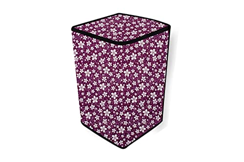 Wings Star Polyester Top Load Washing Machine Cover Suitable For LG 6 Kg, 6.2 Kg, 6.5 Kg, 7 Kg (58 X 58 X 88 Cm) | Waterproof & Dust-Proof Top Loading Fully Automatic , Floral Pink - Image 2