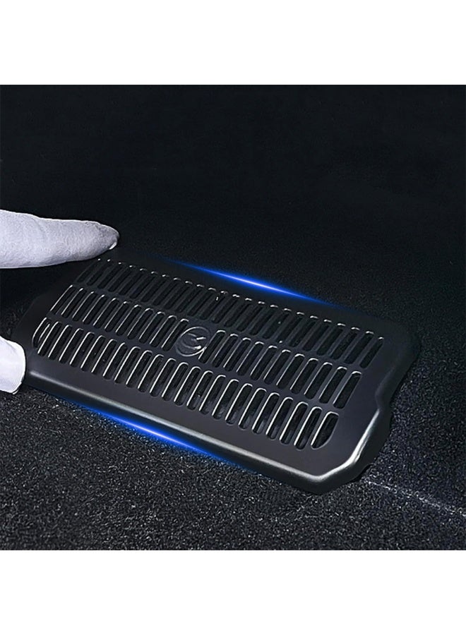 HPS Backseat Air Vent Cover for Tesla Model 3 Highland 2024 – Rear Under-Seat Air Conditioning Outlet Grille Protector | Airflow Vent Grille Guard (2 Pack) - Image 1