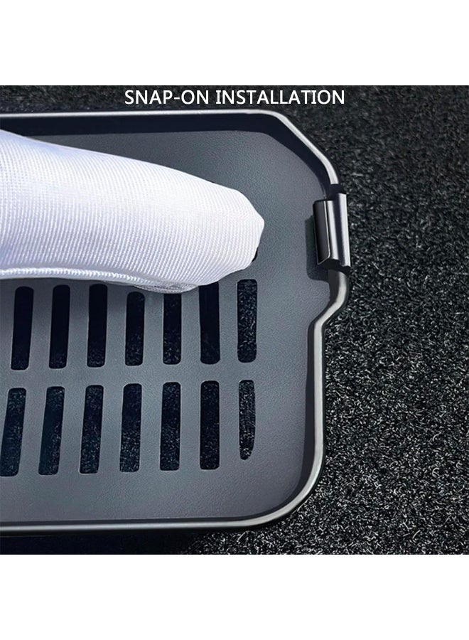 HPS Backseat Air Vent Cover for Tesla Model 3 Highland 2024 – Rear Under-Seat Air Conditioning Outlet Grille Protector | Airflow Vent Grille Guard (2 Pack) - Image 2
