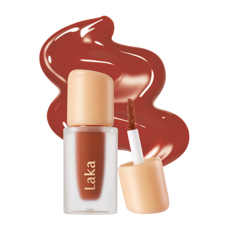 Laka Fruity Glam Tint Mini 19g007oz Glowing Lip Stain with Wide Color Spectrum Hydrating Lightweight Texture Buildable Color NonSticky Vegan KBeauty 117 Zetta - Image 2