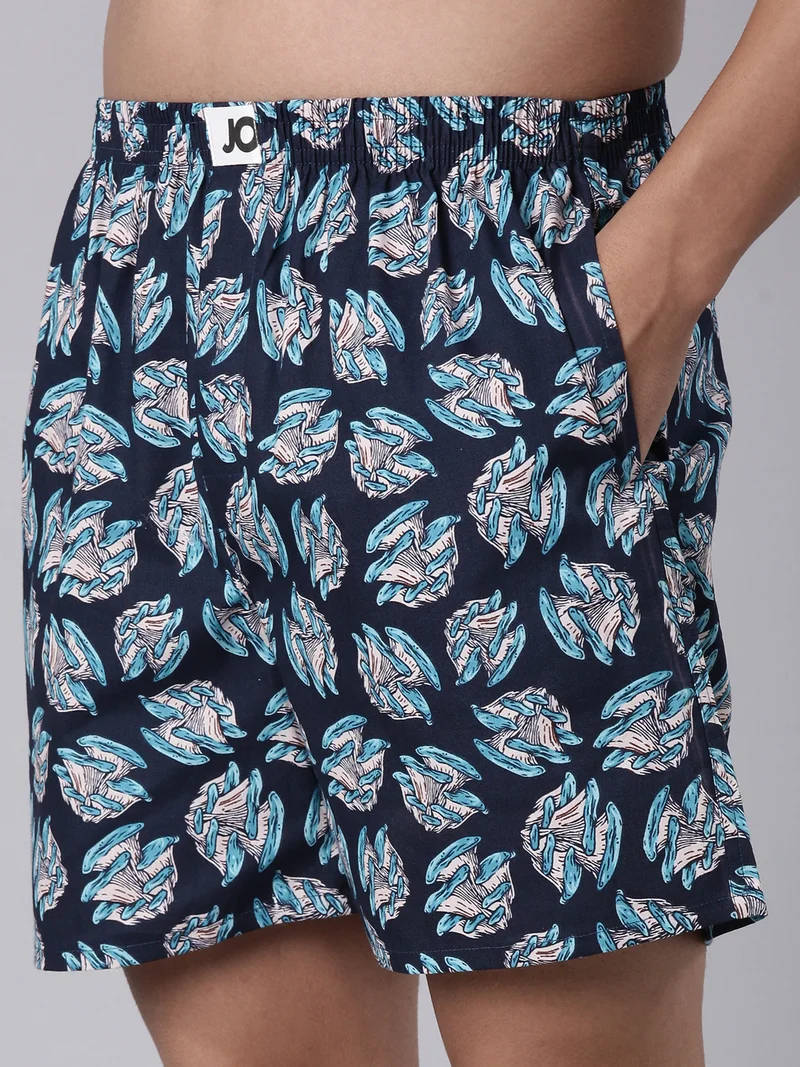 جوفن Men Printed Pure Cotton Side Pocket Boxers Pack of 2