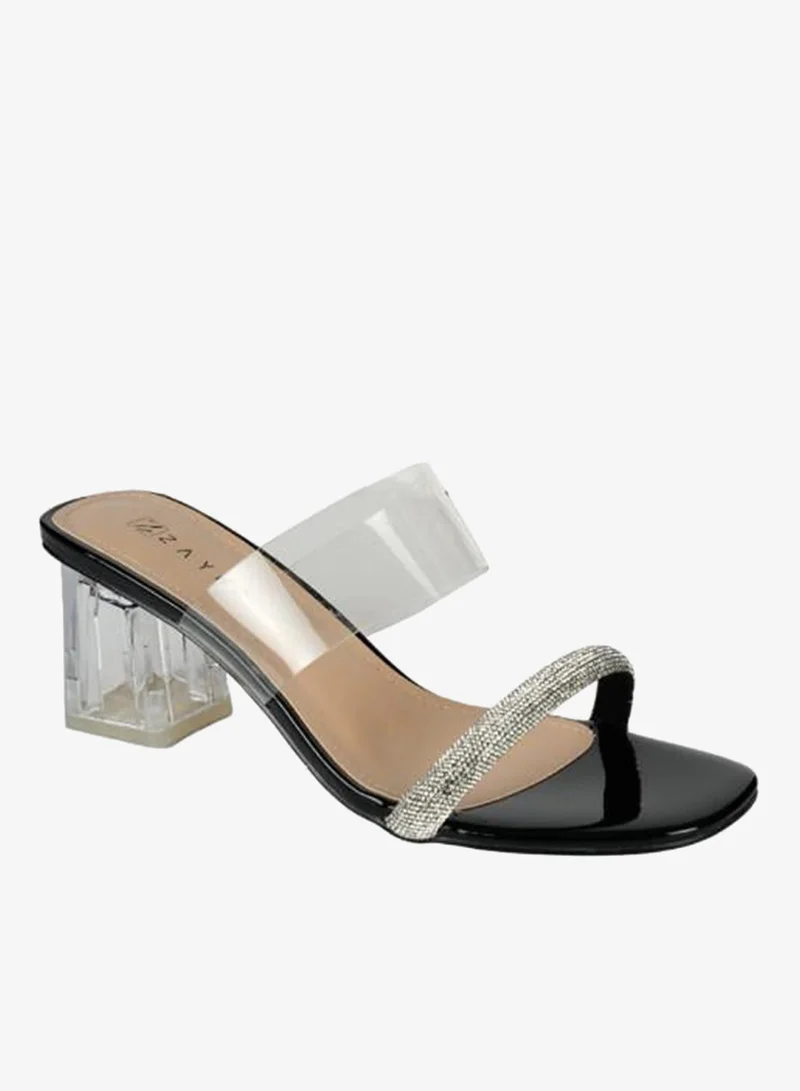 Zayna Black 221-136 Zayna Ladies Block Heel 6255-15 Black for Women | Best Price UAE