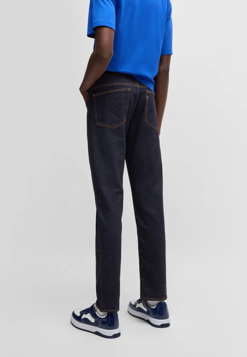 هوجو Slim-fit jeans in dark-blue stretch denim