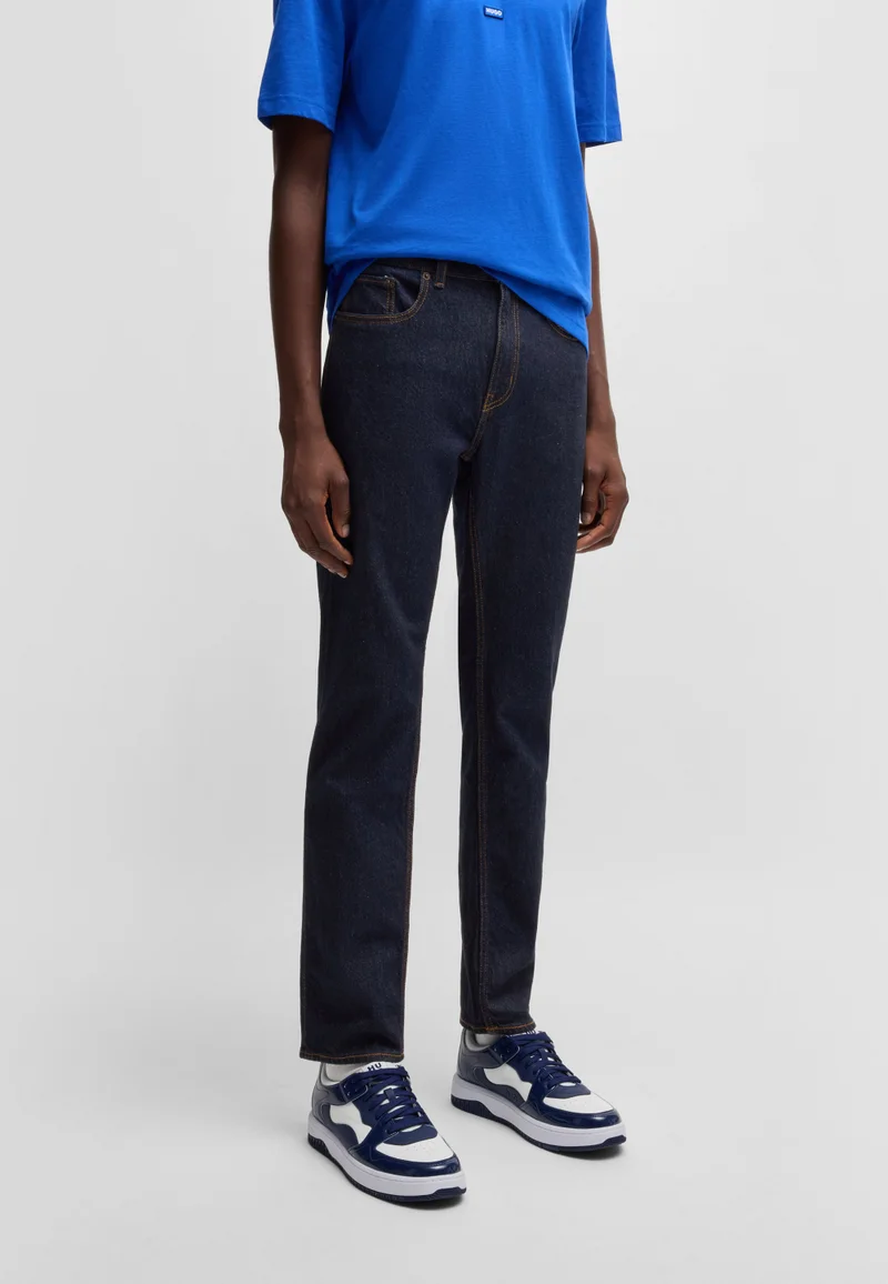 هوجو Slim-fit jeans in dark-blue stretch denim