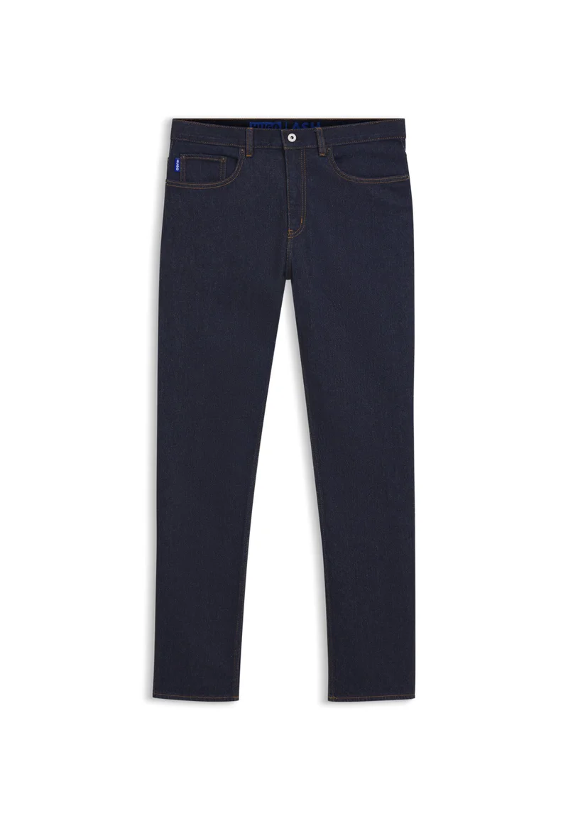 HUGO Slim-fit jeans in dark-blue stretch denim