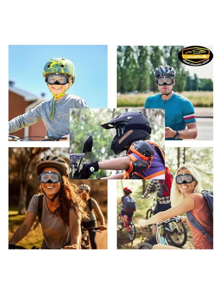Generic Dust and sand protection goggles for off-road motorcycles motorcycle protection goggles goggles, windproof goggles, safety goggles protection (large size-color lens) - from Rana store  - Image 3