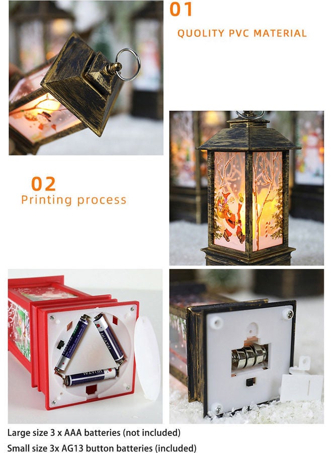 NIBEMINENT Retro Wind Printing Pattern Home Night Light (Large Bronze Santa Claus) Brown 21.00 X 8.00 8.00cm - Image 2