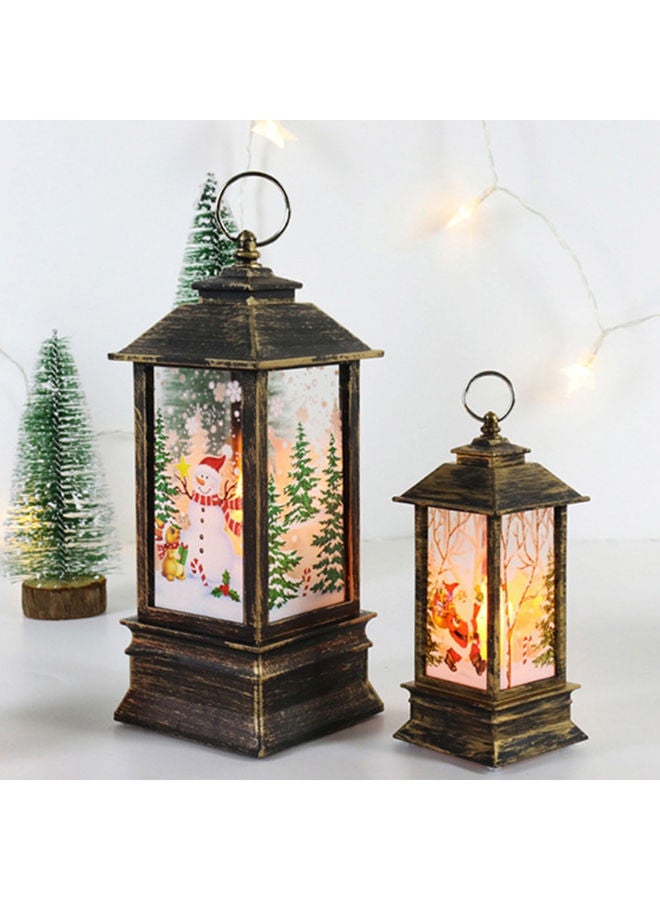 NIBEMINENT Retro Wind Printing Pattern Home Night Light (Large Bronze Santa Claus) Brown 21.00 X 8.00 8.00cm - Image 4