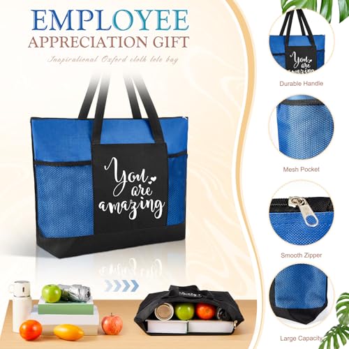 Clysee 10 Pcs Employee Appreciation Gifts Bulk Thank You Tote Bags for Women Mother's Day Nurses Teacher Gifts (Neutral) - Image 3