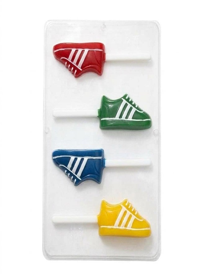 Lollipops Sneaker Lollipop Chocolate Candy Mold 210, 4 Cavities, 4" x 2" - Image 1